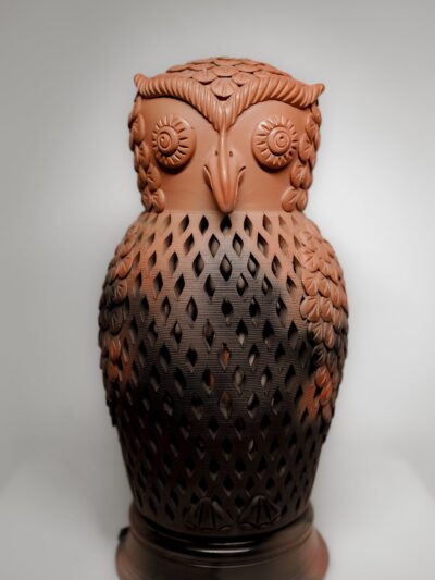 Wise Owl Terracotta Lamp