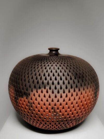 Raindrop Glow Terracotta Lamp