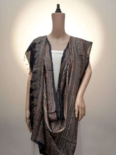 Ajrak Mrittika Rekha | Handwoven Dupatta