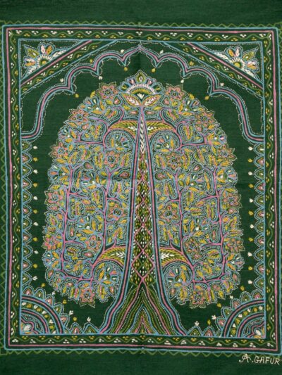 Floral Arch Tree – Handpainted Madhubani Art Depicting Blossoming Beauty