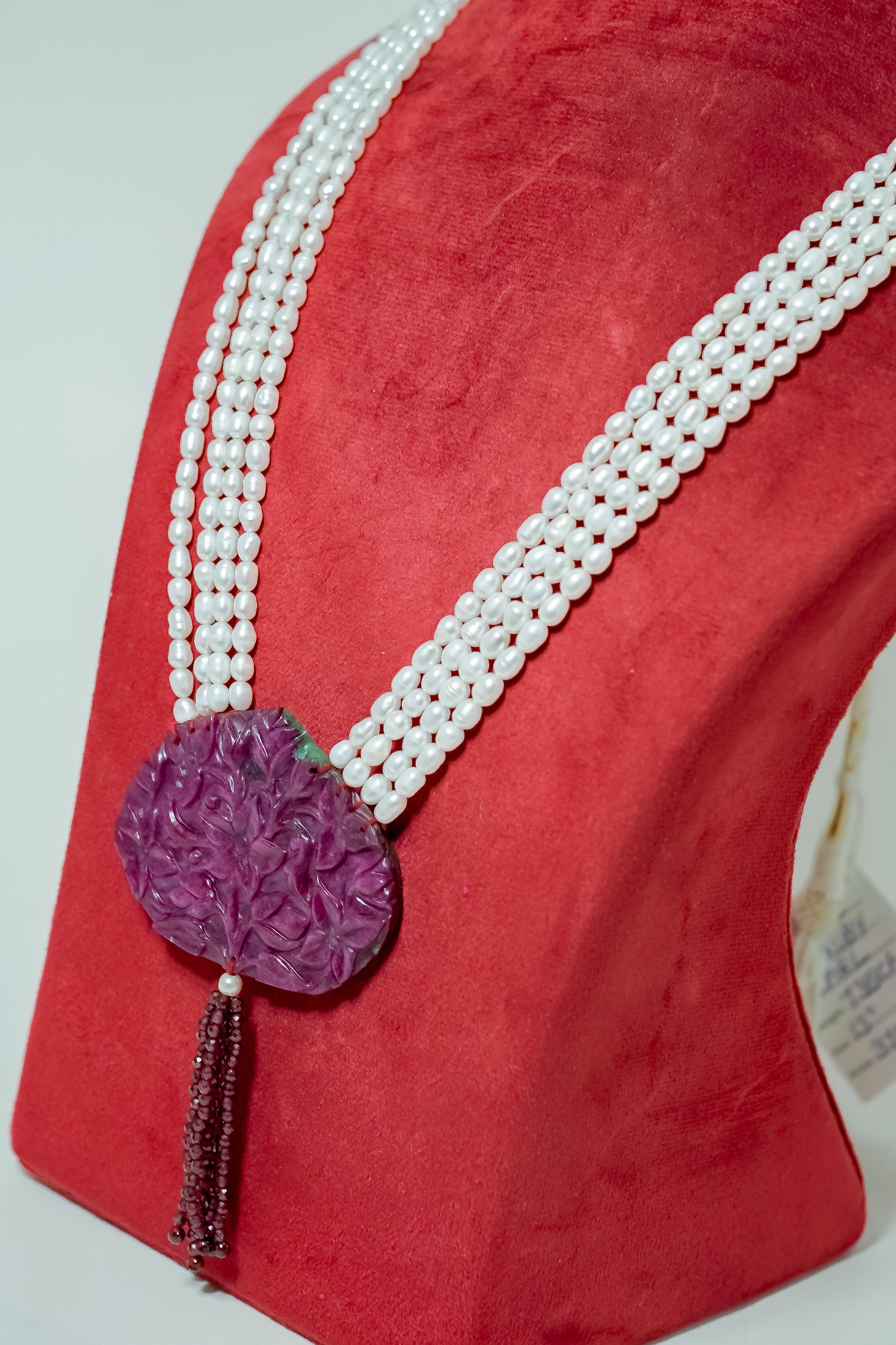 Royal Bloom Ruby-Pearl Jewellry – Festive & Bridal Necklace