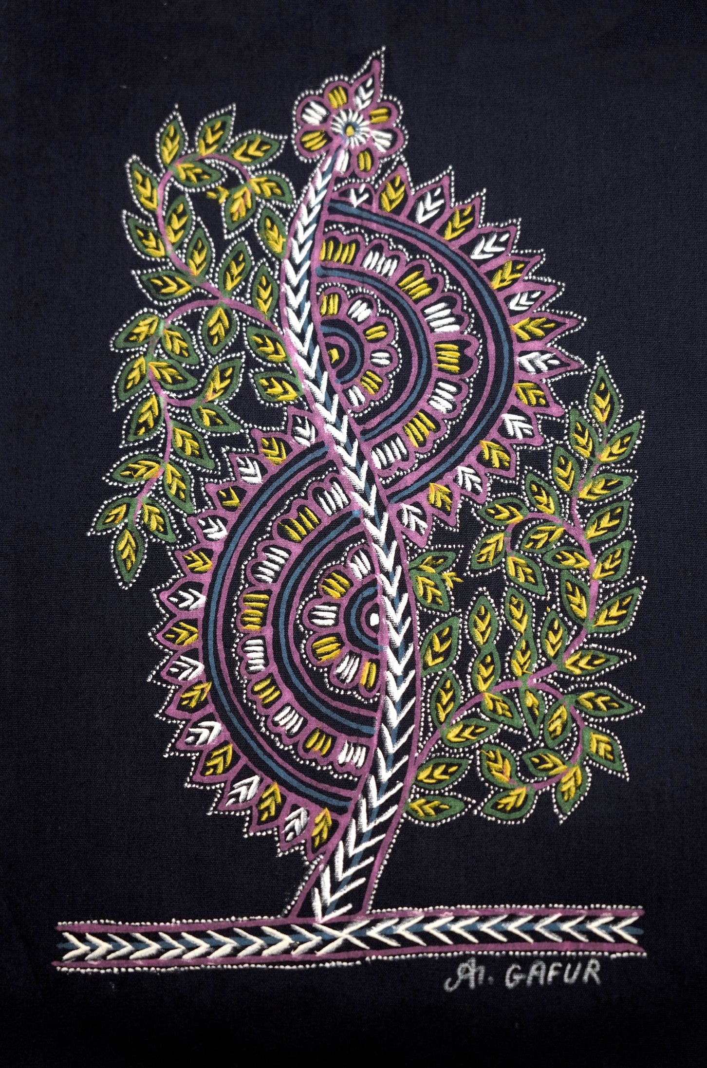 Mandala Tree – Indian Folk Painting Combining Nature & Mandala Patterns