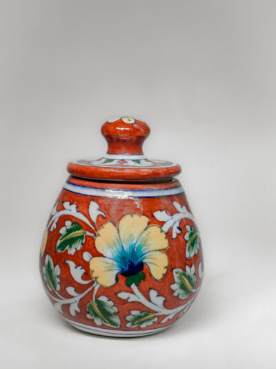 Terracotta Bloom Jar | Handcrafted Decorative Terracotta Jar