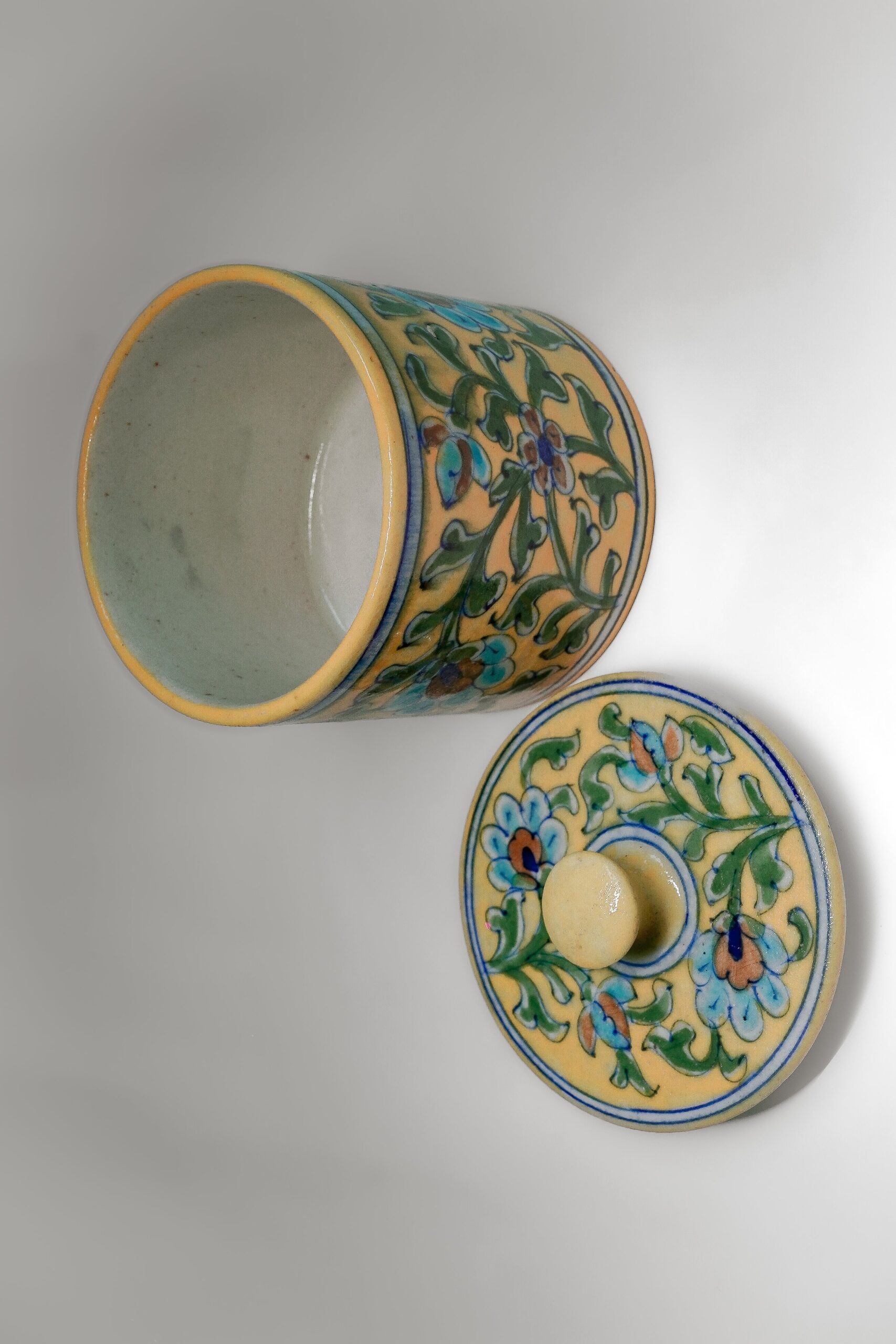Mustard Mughal Tabletop Decorative Jar