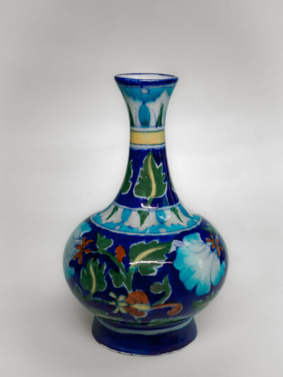 Royal Bloom Blue Pottery Flower Vase
