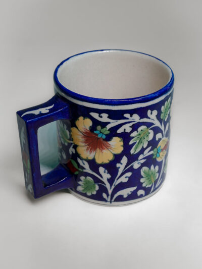 Midnight Charm Handmade Floral Mug