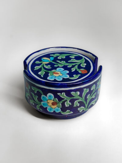 Floral Harmony Eco-Friendly Coaster Set (6 pcs)