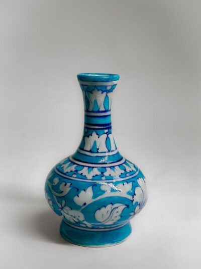 Turquoise Bloom Floral Ceramic Table Vase