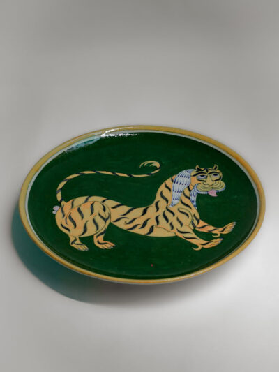 Tiger Spirit Handmade Decorative Ceramic Plate