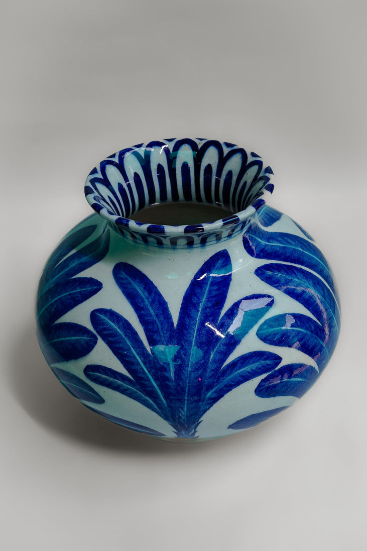 Palm Grove Eco-Friendly Ceramic Matka Vase