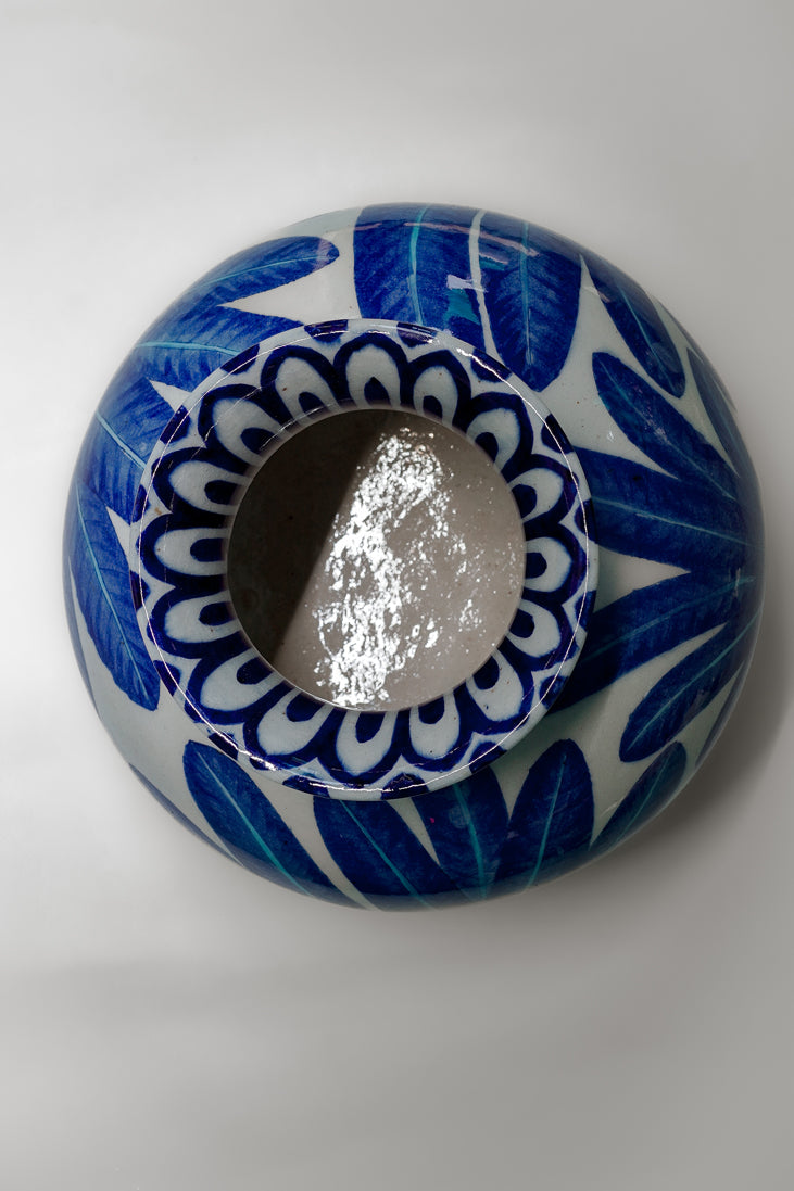 Palm Grove Eco-Friendly Ceramic Matka Vase