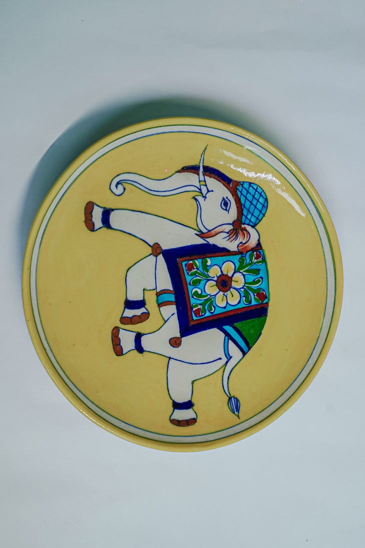 Regal Elephant Tabletop & Wall Ceramic Plate