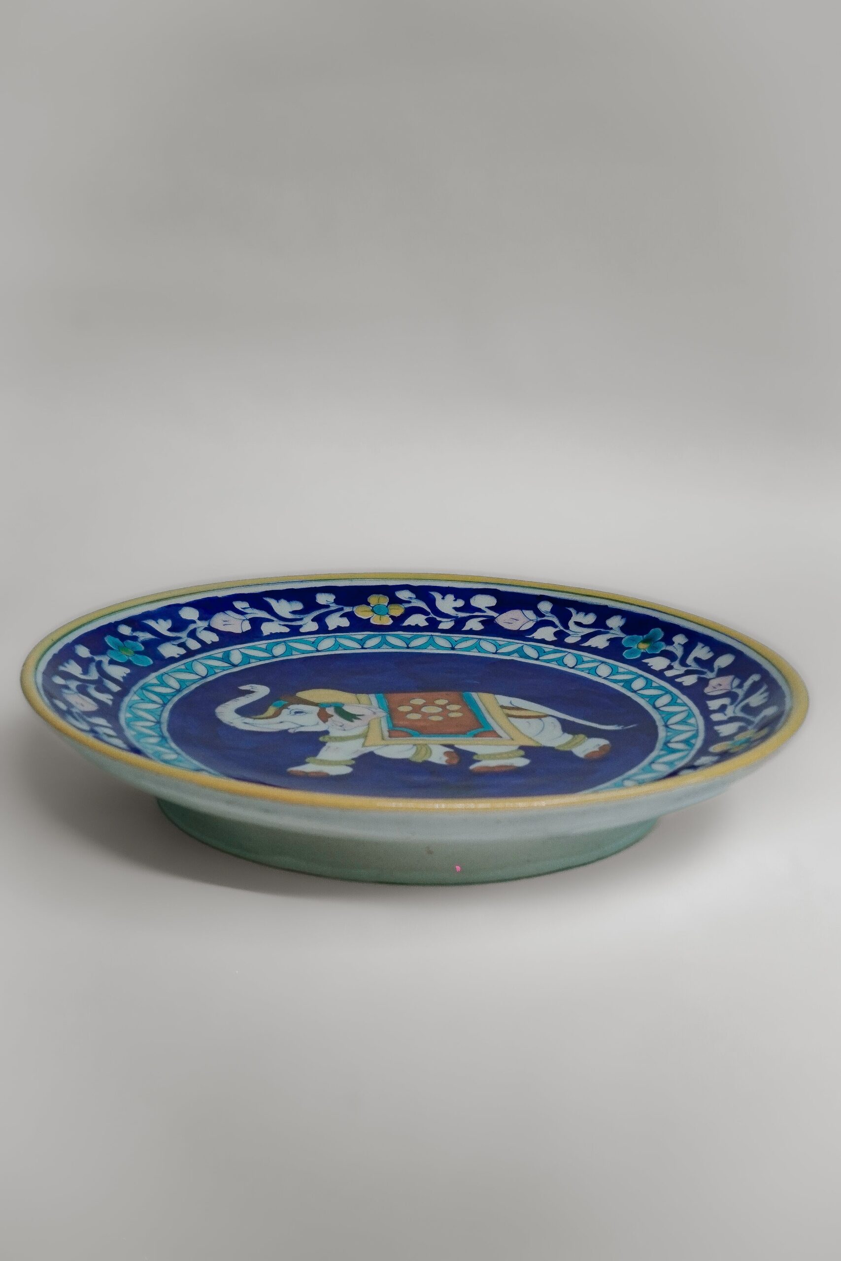 Royal Elephant Parade Handmade Decorative Ceramic Plate