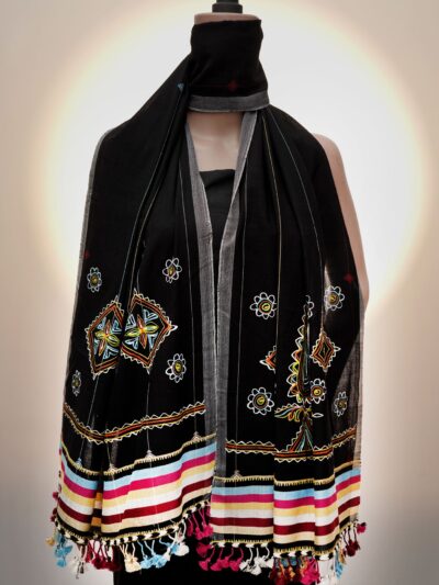 Night Bloom Weave | Premium Rogan Art Woolen Stall