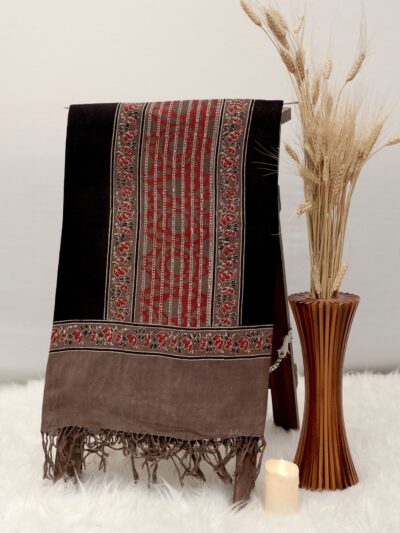 Ajrak Shyam Rekha | Handwoven Dupatta