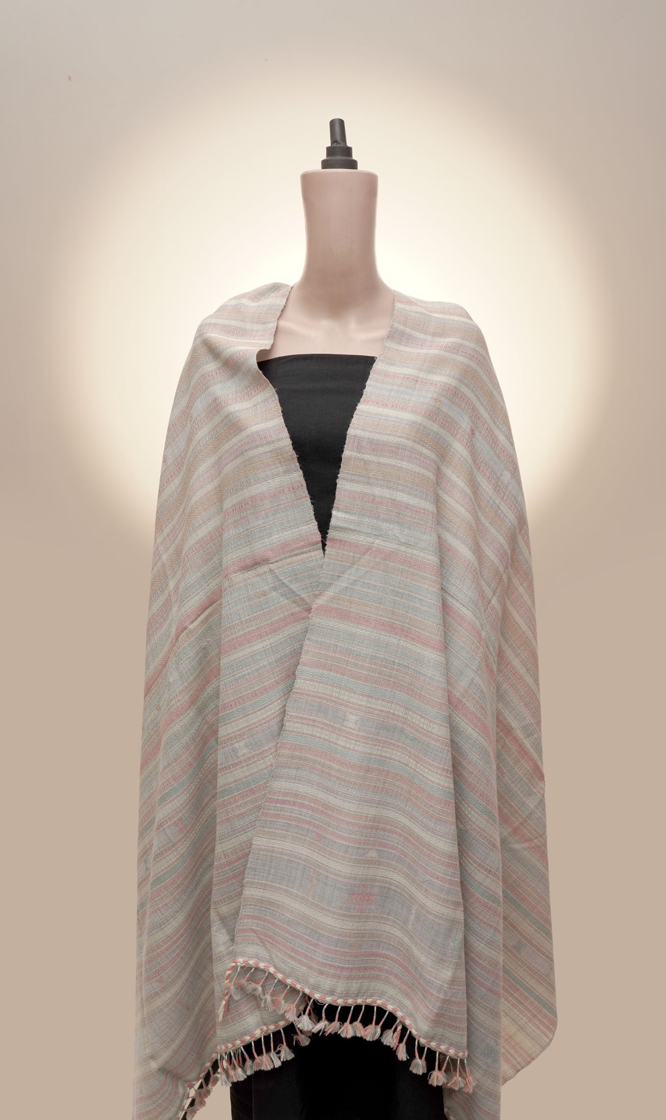 Whisper Pastel | Wool Handwoven Kutch Shawl