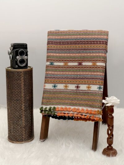 Festive Stripes | Wool Handwoven Kutch Shawl
