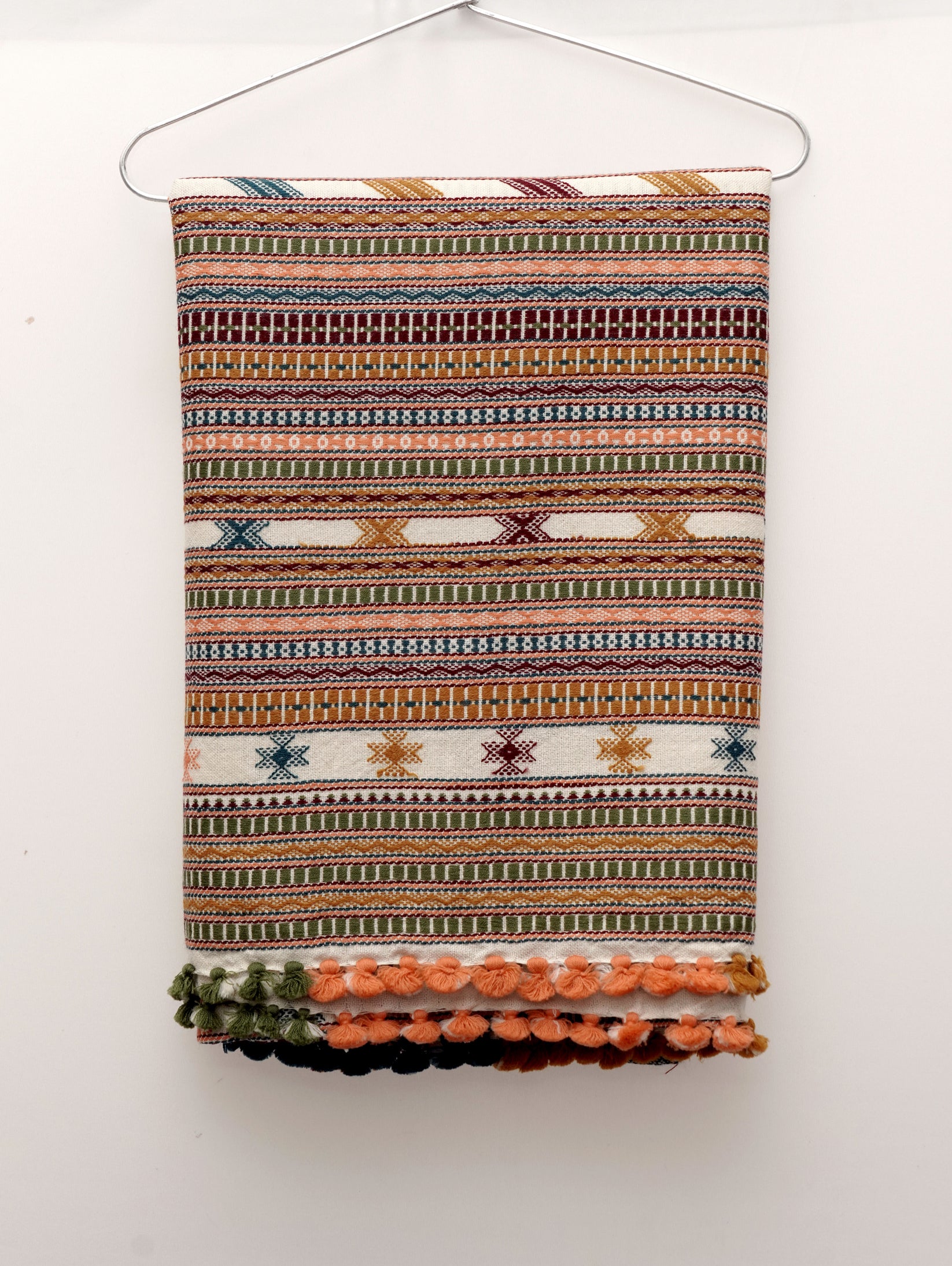 Festive Stripes | Wool Handwoven Kutch Shawl