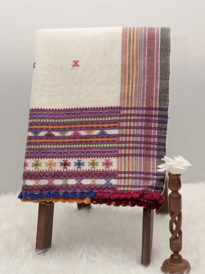 Patchwork Celebration | Wool Handwoven Kutch Shawl