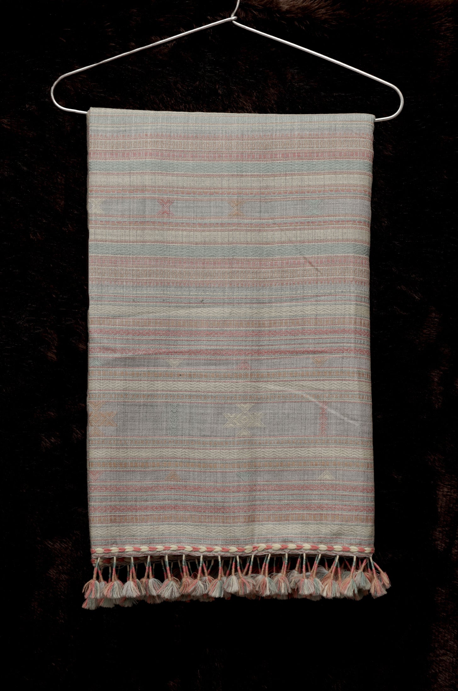 Whisper Pastel | Wool Handwoven Kutch Shawl