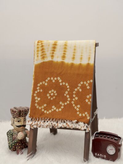 Ochre Dots | Shibori Wool Handwoven Stall