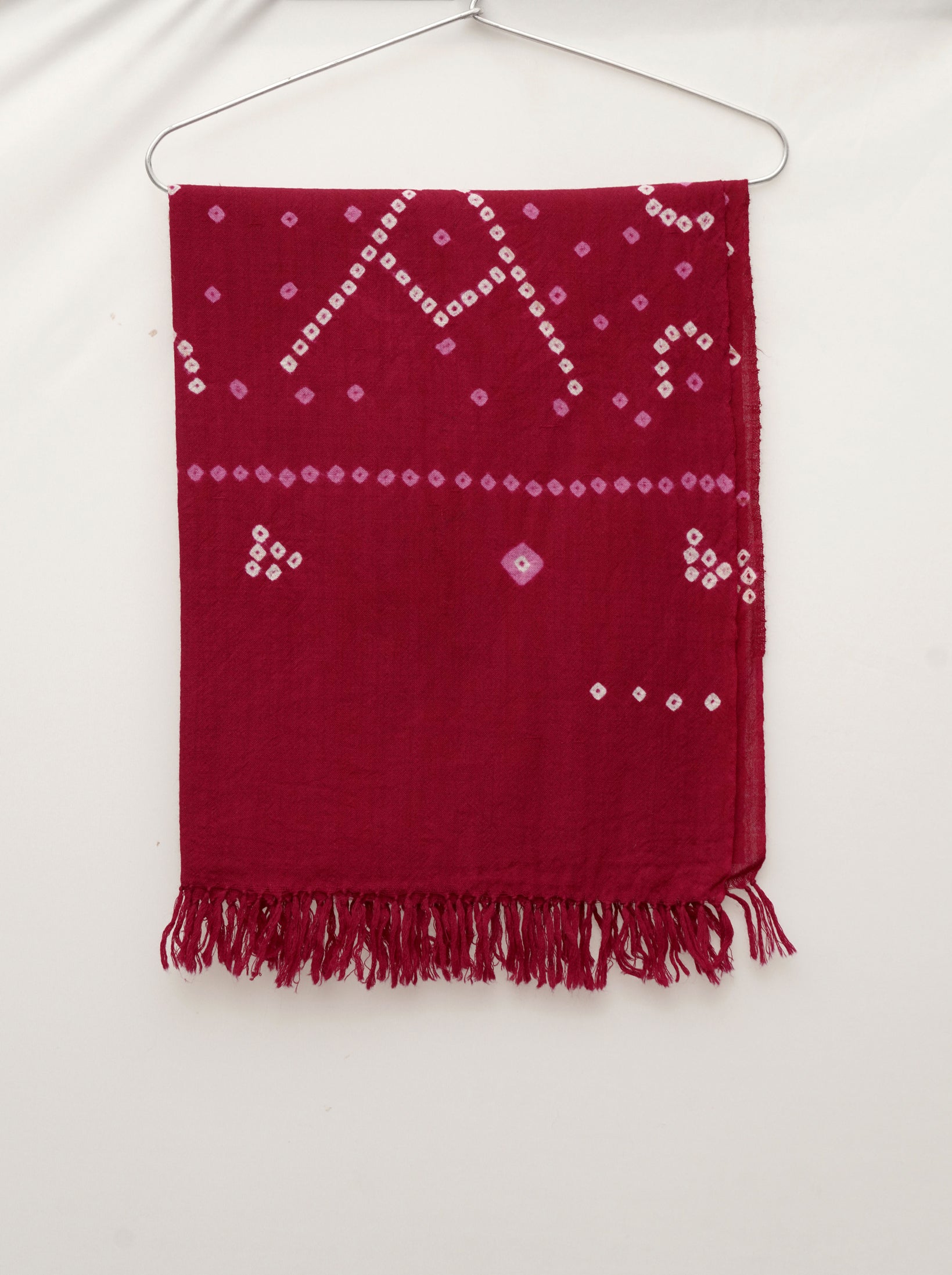 Raspberry Geometrics | Bandhani Wool Handwoven Stall