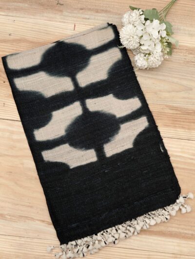 Midnight Clamp Dye | Handwoven Kutch Wool Stall