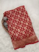 Surmayi Gulmohar Saree | Handcrafted Bandhani Saree