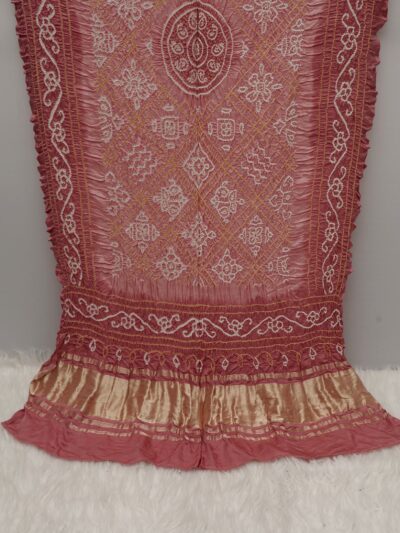 Gulabi Leher Dupatta | Handcrafted Bandhani Dupatta