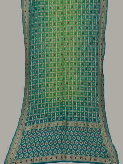 Panna Jaal Saree | Handcrafted Bandhani Saree