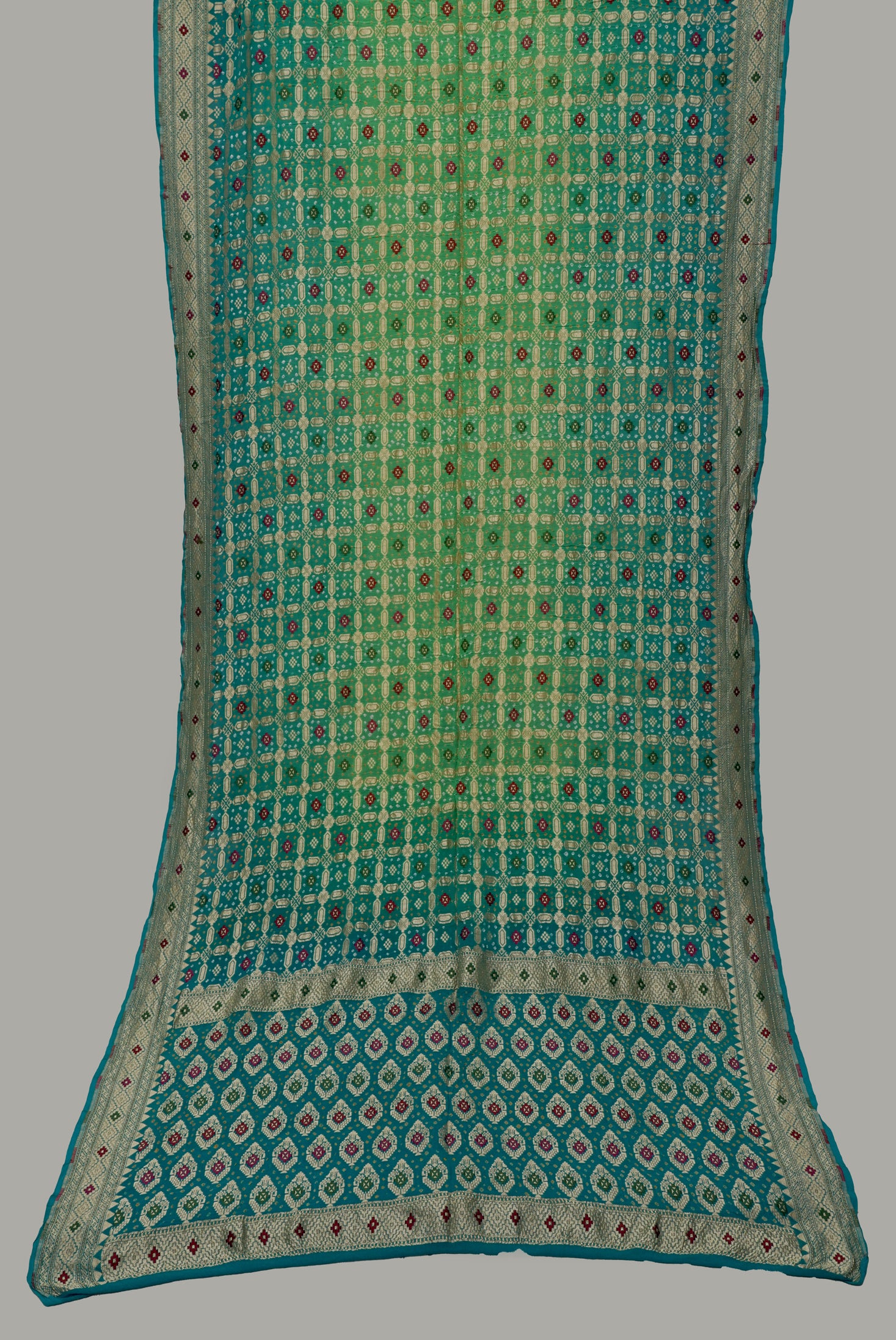 Panna Jaal Saree | Handcrafted Bandhani Saree