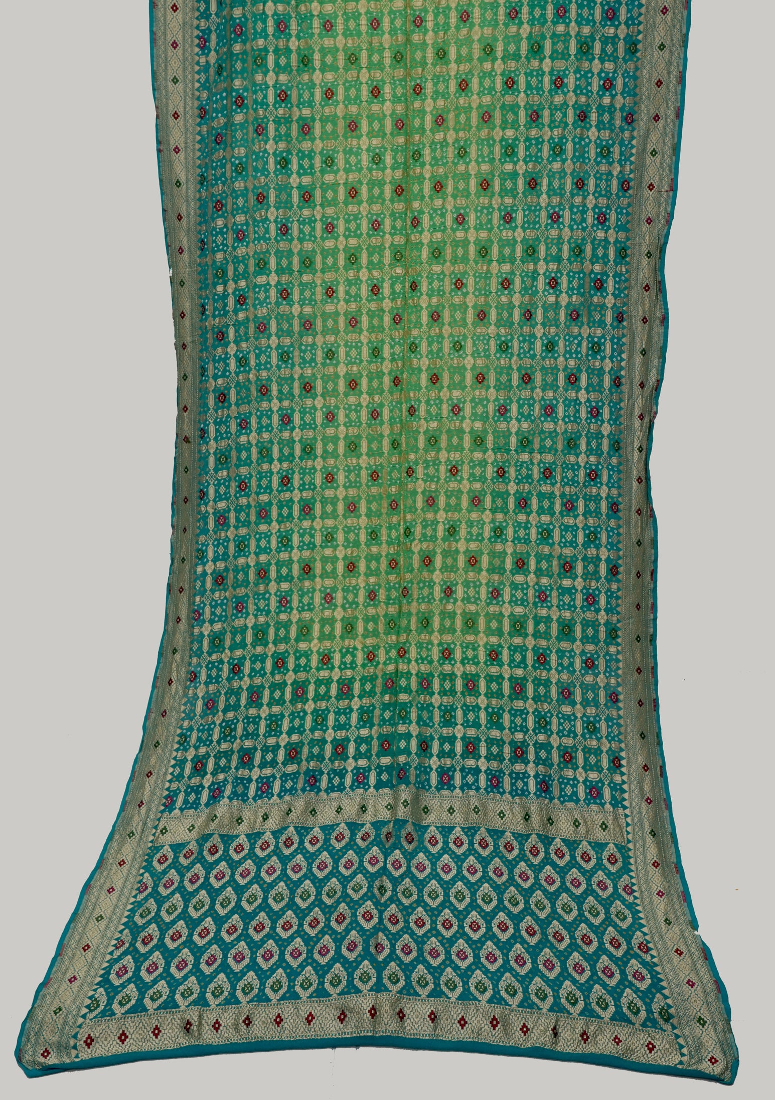 Panna Jaal Saree | Handcrafted Bandhani Saree