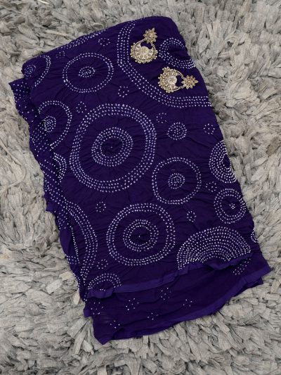 Neel Gagan Saree | Handcrafted Bandhani Saree