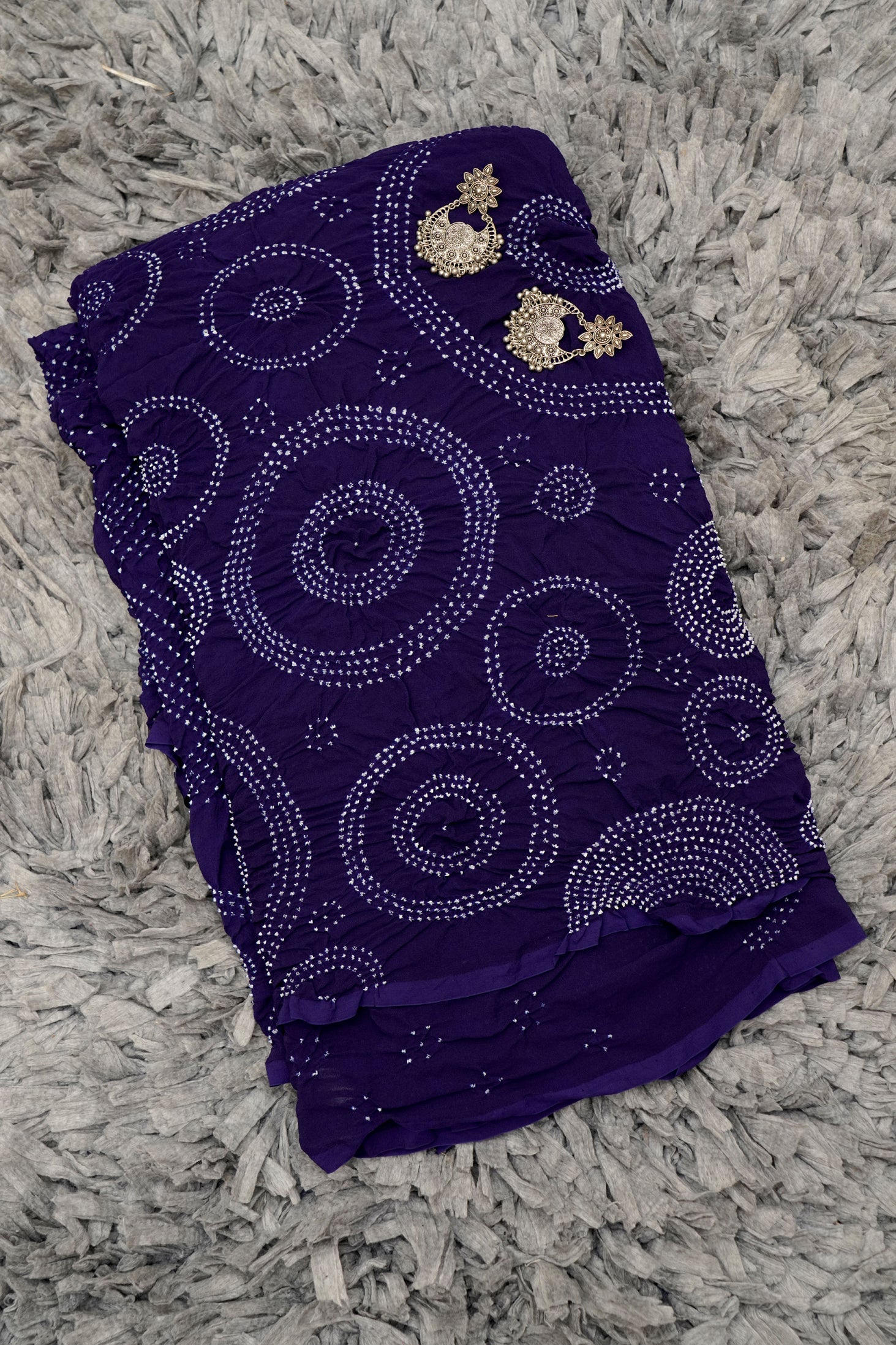 Neel Gagan Saree | Handcrafted Bandhani Saree