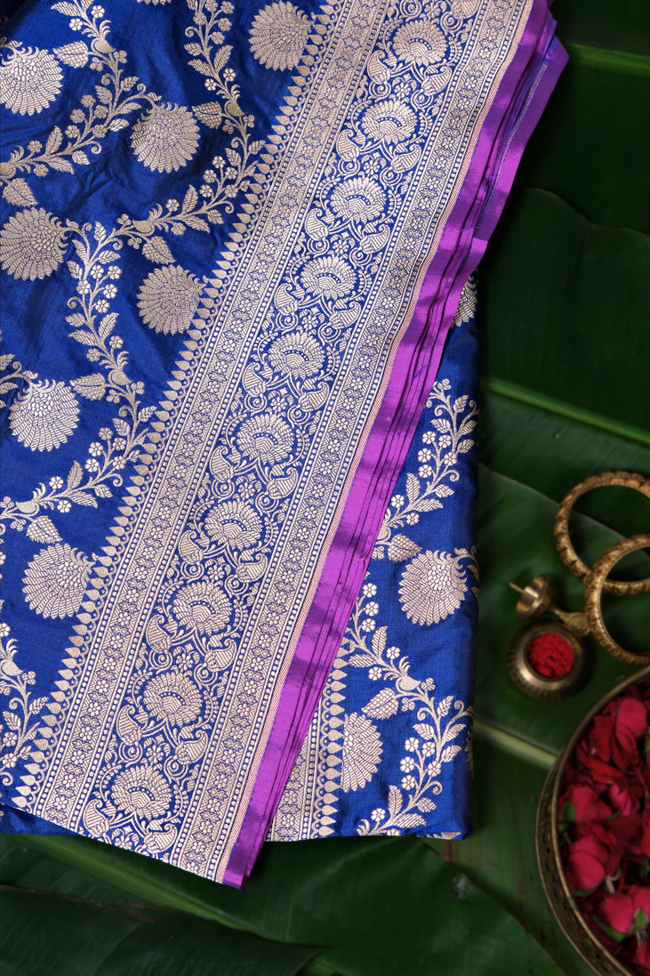 Neel Kamal Saree | Handwoven Banarasi Silk Saree
