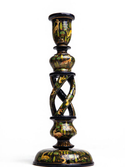 Forest Whimsy Spiral Lamp Base | Handcrafted Wooden Spiral Lamp Stand