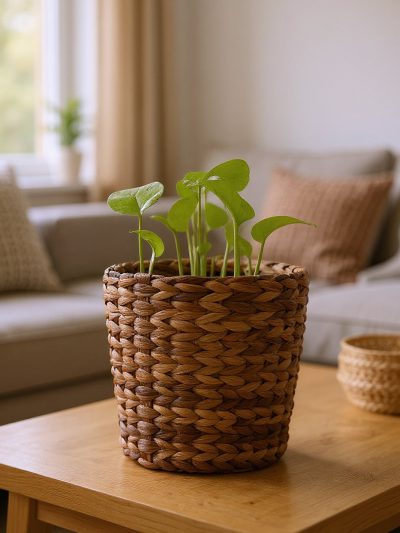 Leafhaven Nest | Handcrafted Wooden Decorative Bowl or Basket