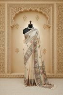 Eternal Vows Mithila Wedding Saree | Handpainted Madhubani Bridal Wear