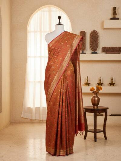 Noor-e-Tanchoi Saree | Handwoven Banarasi Silk Saree