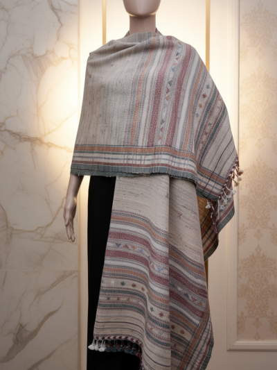 Natural Heritage | Wool Handwoven Kutch Shawl