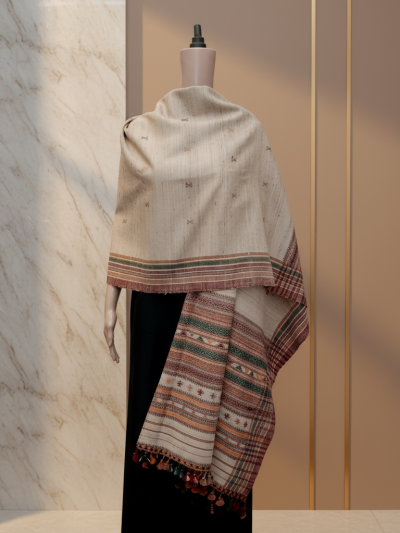 Desert Folk | Wool Handwoven Kutch Shawl