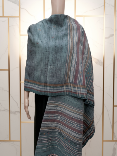 Verdant Legacy | Wool Handwoven Kutch Shawl
