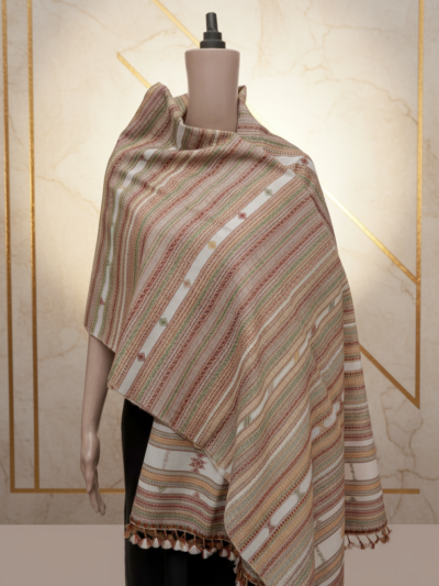 Autumn Mosaic | Wool Handwoven Kutch Shawl
