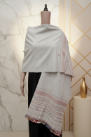 Pastel Harmony | Wool Handwoven Kutch Shawl