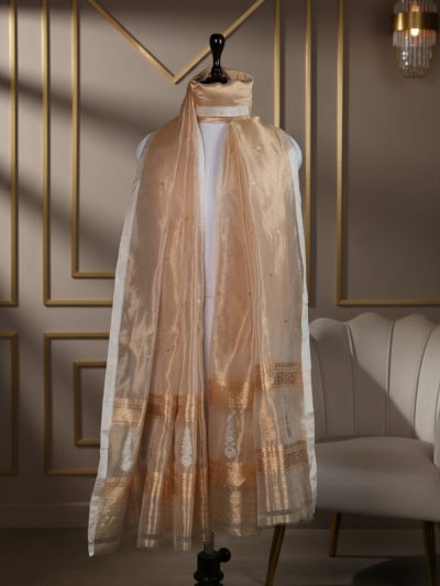 Sunehri Chaadar Dupatta | Handwoven Banarasi Silk Dupatta