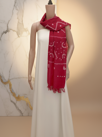 Raspberry Geometrics | Bandhani Wool Handwoven Stall