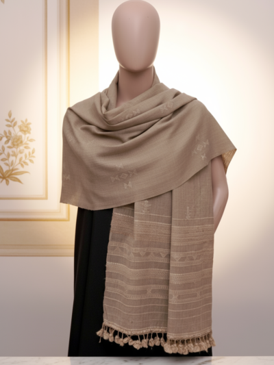 Dune Light Stole | Artisan Wool Handwoven Kutch Weaving
