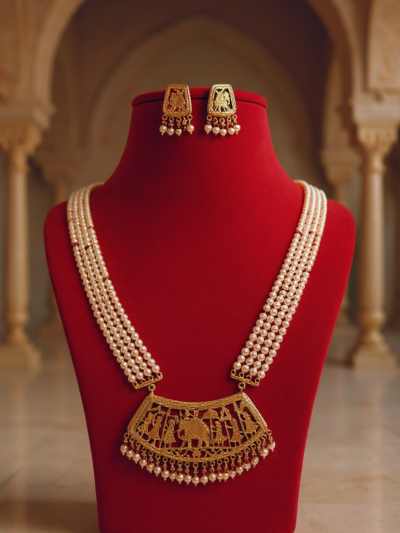 Persia Thewa Pearl Layer Royal Jewellry Set