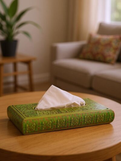 Green Grace Tissue Box | Handcrafted Wooden & Eco-Friendly Tissue Holder