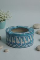 Twilight Bloom Handpainted Decorative Ashtray